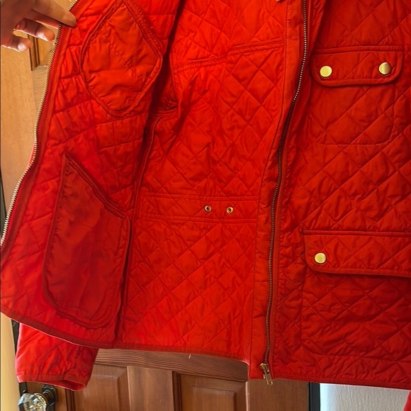 J. Crew Red Quilted Jacket - Picture 5 of 6